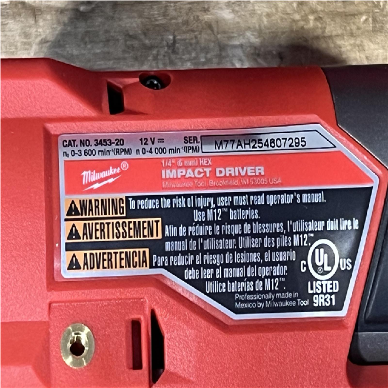 Houston Location AS-IS Milwaukee FUEL 12V Lithium-Ion Brushless Cordless 1/4 in. Hex Impact Driver (Tool-Only)