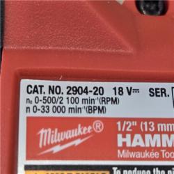 AS-IS Milwaukee FUEL 18V Cordless 1/2 in. Hammer Drill Driver Kit