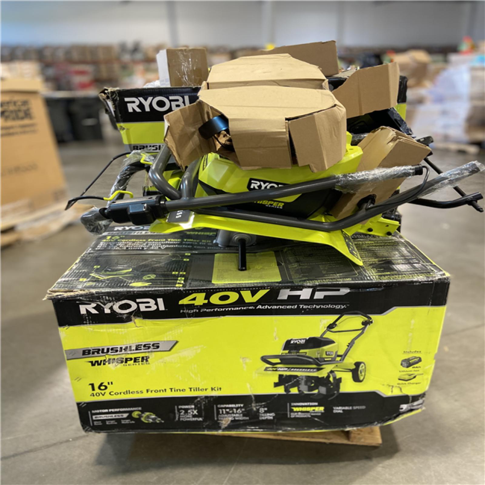 DALLAS LOCATION - RYOBI 40V HP Brushless 16 in. Front Tine Tiller with Adjustable Tilling 4 (UNITS)