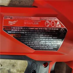HOUSTON LOCATION - AS-IS (APPEARS LIKE NEW) M18 FUEL 18-Volt Lithium-Ion Brushless Cordless Utility Fencing Stapler Nailer Kit W/Two 3.0Ah Batteries, Charger & Bag