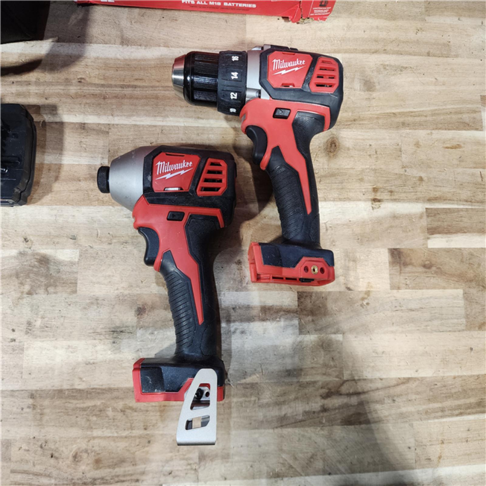 HOUSTON LOCATION - AS-IS Milwaukee M18 Brushed Cordless (2-Tool) Drill/Driver and Impact Driver Kit