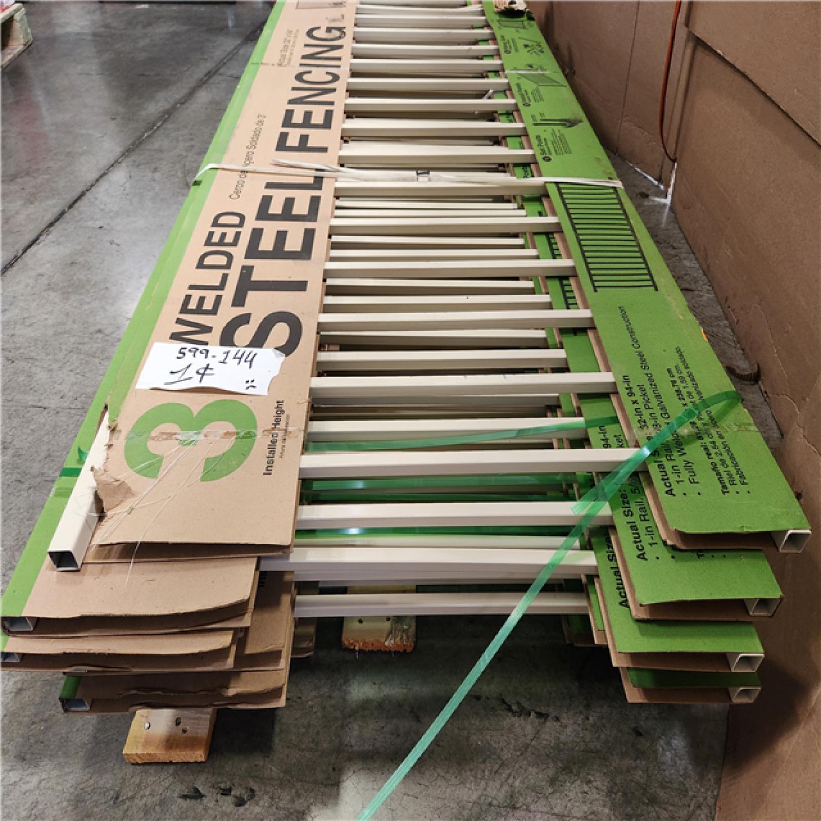 Phoenix Location AS-IS Welded Steel Fencing Navajo White-599144 Panel 32X94 Pallet (10-Count)