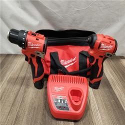 AS-IS- Milwaukee M12 Cordless Brushless 2 Tool Combo Kit