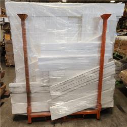 Phoenix Location AS-IS Veranda Linden 6 ft. H x 8 ft. W White Privacy Vinyl Fence Panel (Unassembled)