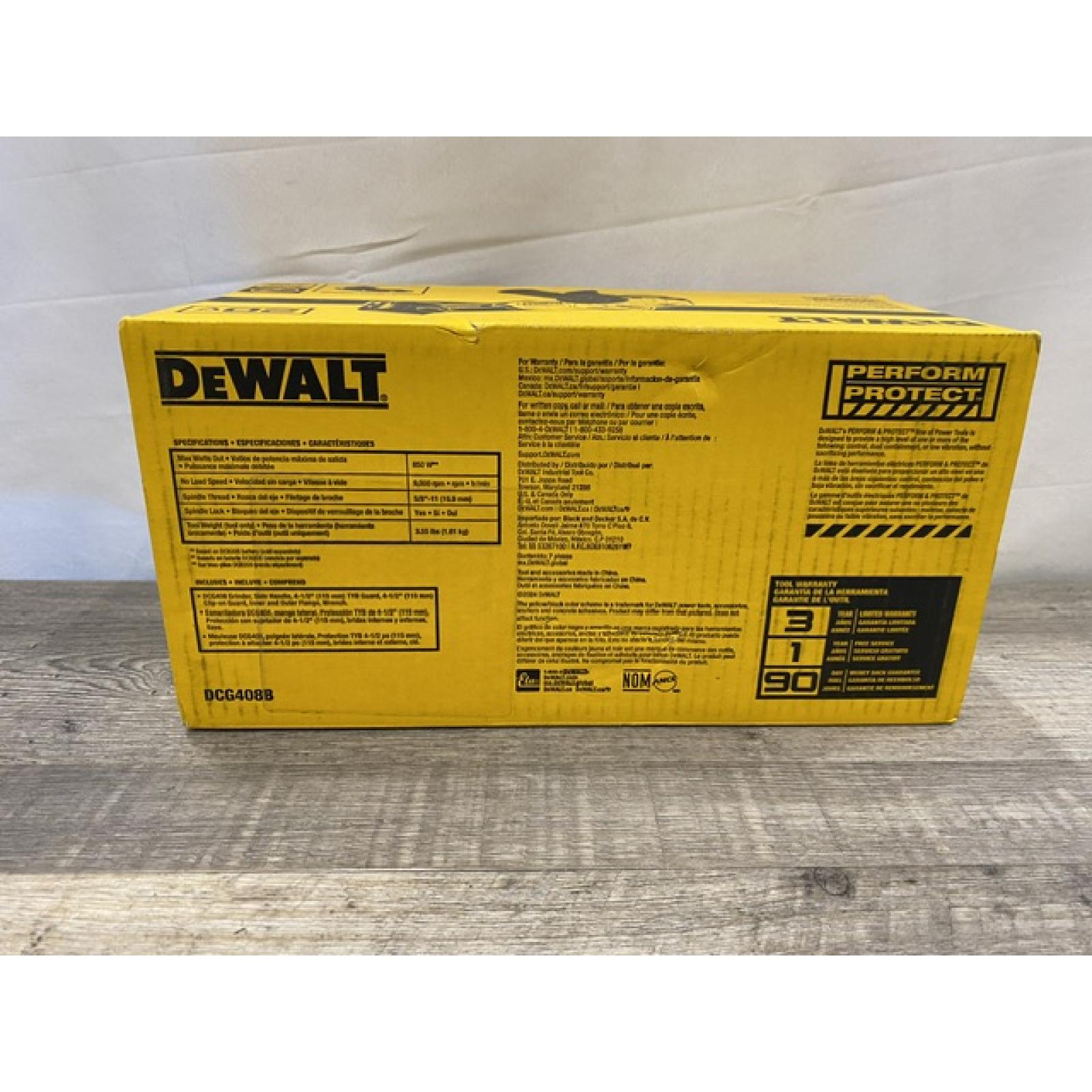 NEW - DEWALT 20V MAX Cordless Brushless 4-1/2 in. Angle Grinder with Paddle Switch (Tool Only)