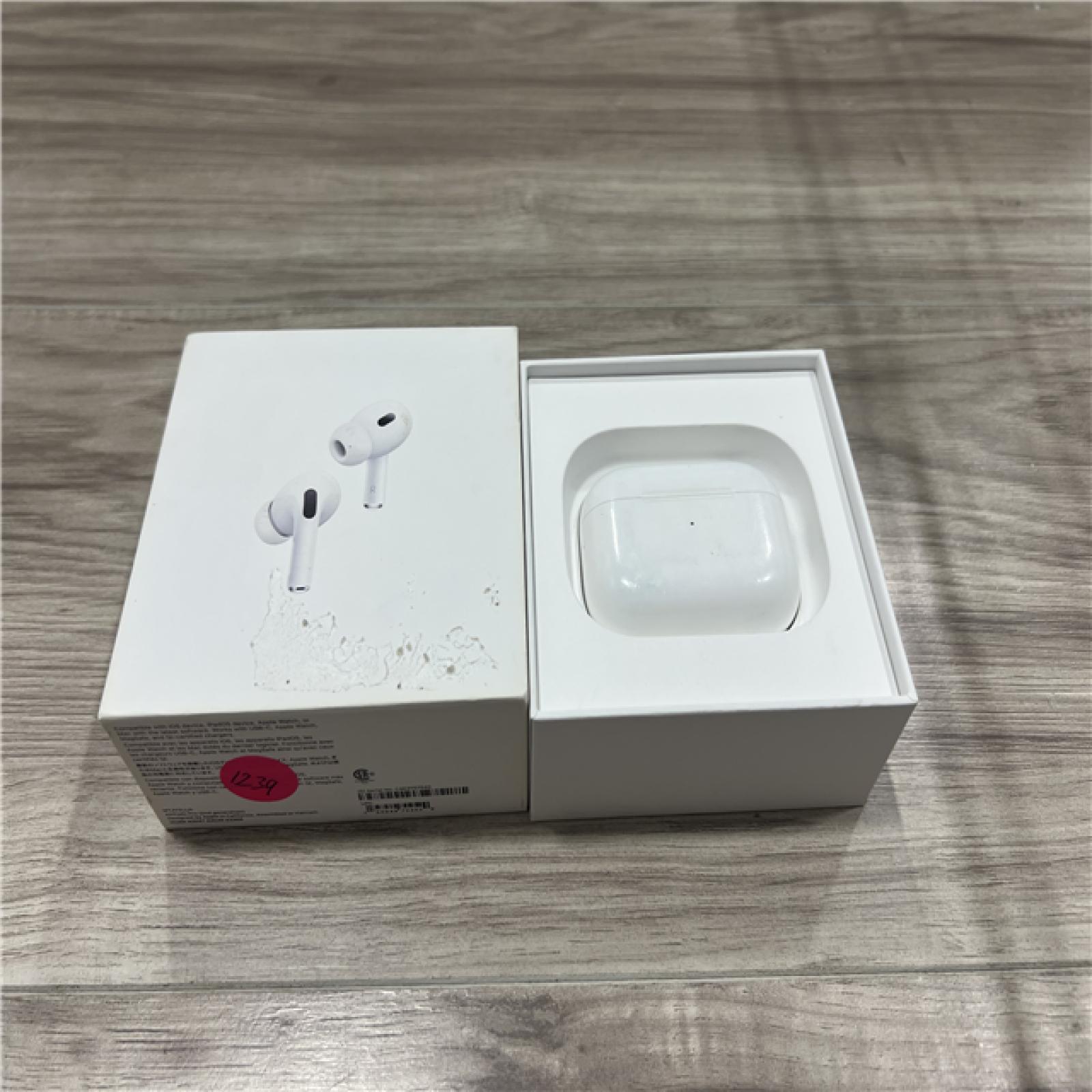 AS-IS Apple AirPods Pro (2nd Generation) with the USB-C MagSafe Charging Case