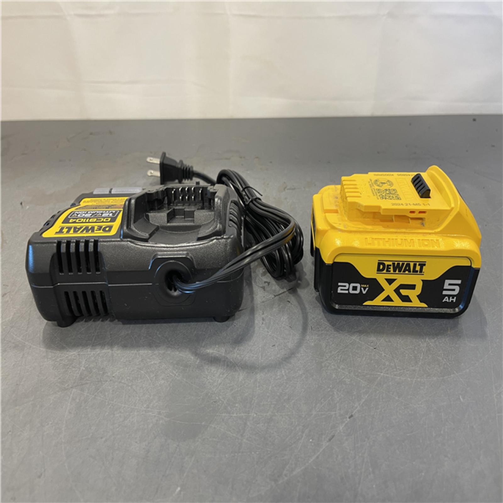 AS-IS - DEWALT 20-Volt Maximum XR 5.0 Ah Battery Pack and Charger