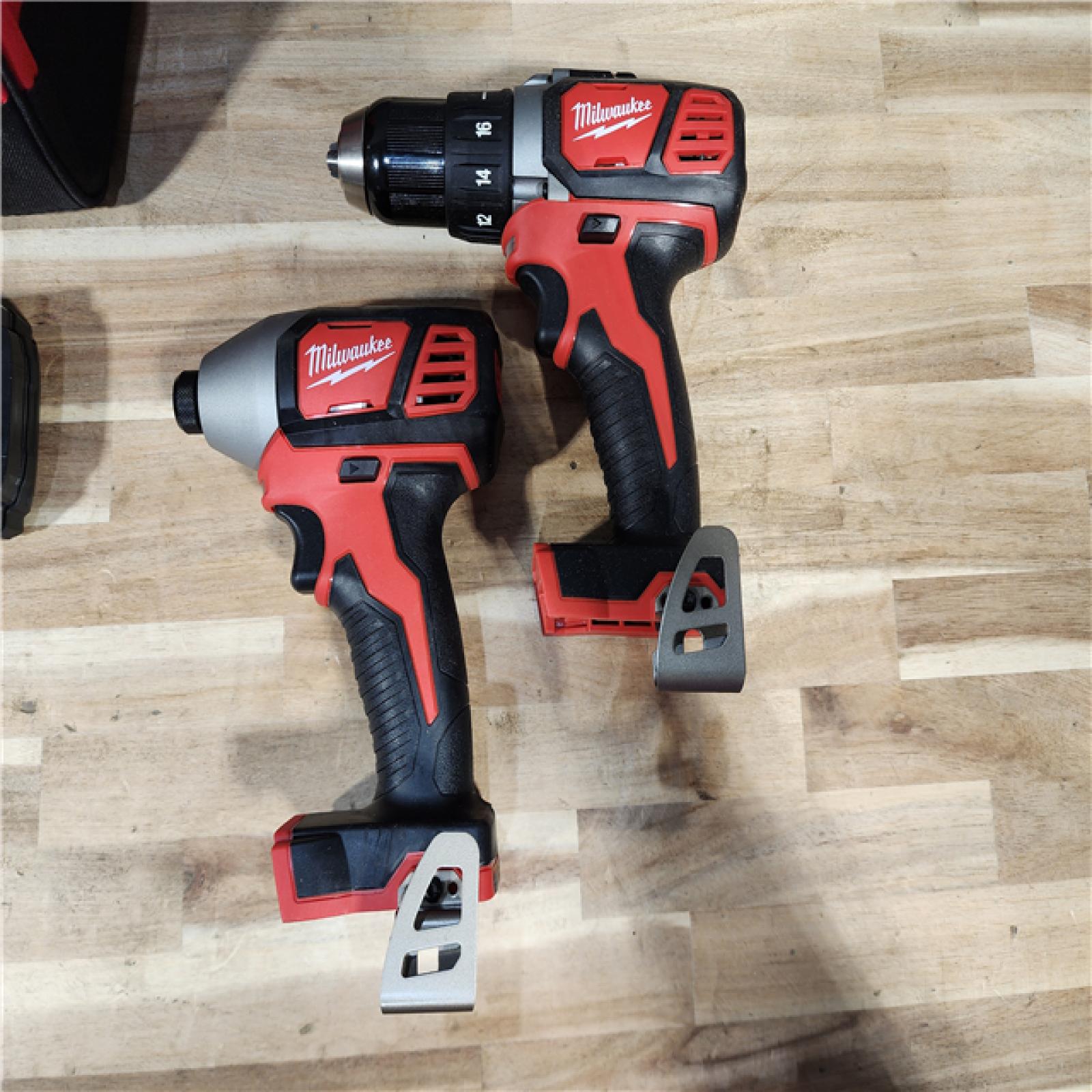 HOUSTON LOCATION - AS-IS Milwaukee 18V Lithium-Ion Cordless Drill Driver/Impact Driver Combo Kit