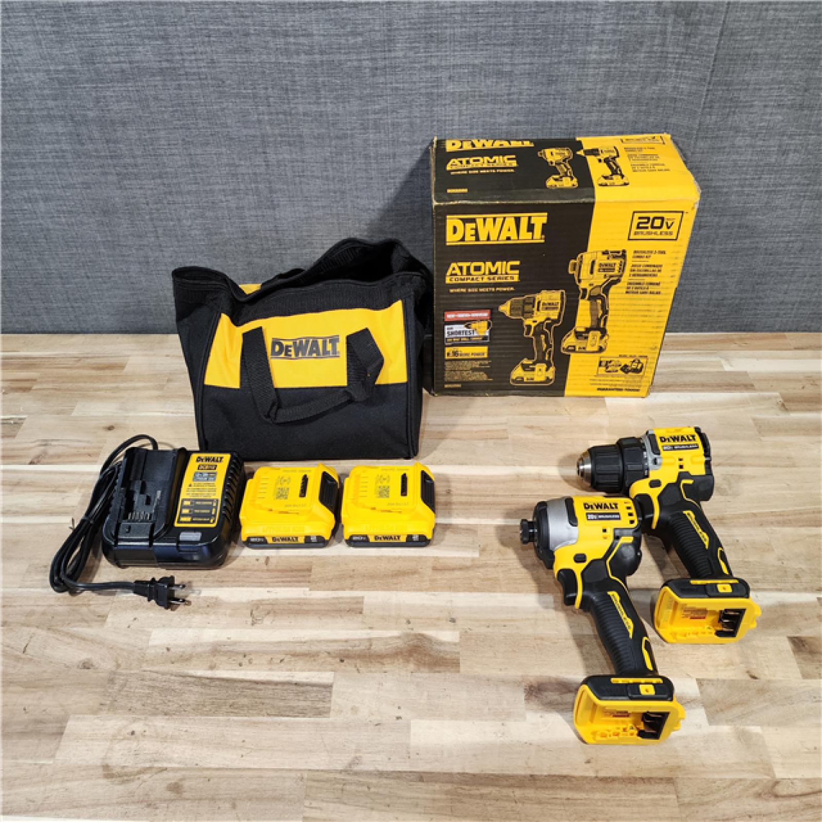HOUSTON LOCATION - AS-IS DEWALT ATOMIC 20-Volt MAX Lithium-Ion Cordless Combo Kit