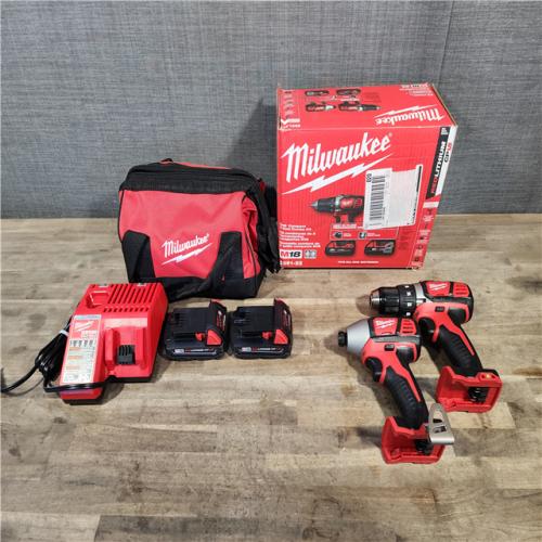 HOUSTON LOCATION - AS-IS Milwaukee 18V Cordless Brushed 2-Tool Drill/Driver and Impact Driver Kit