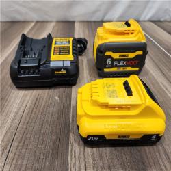 AS-IS DEWALT 20V MAX Lithium-Ion 6.0Ah and 4.0Ah Battery and Charger Starter Kit