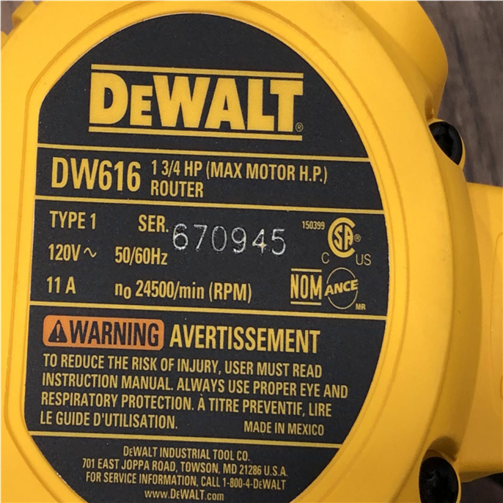 AS-IS DEWALT 1.75 HP Fixed Base Router