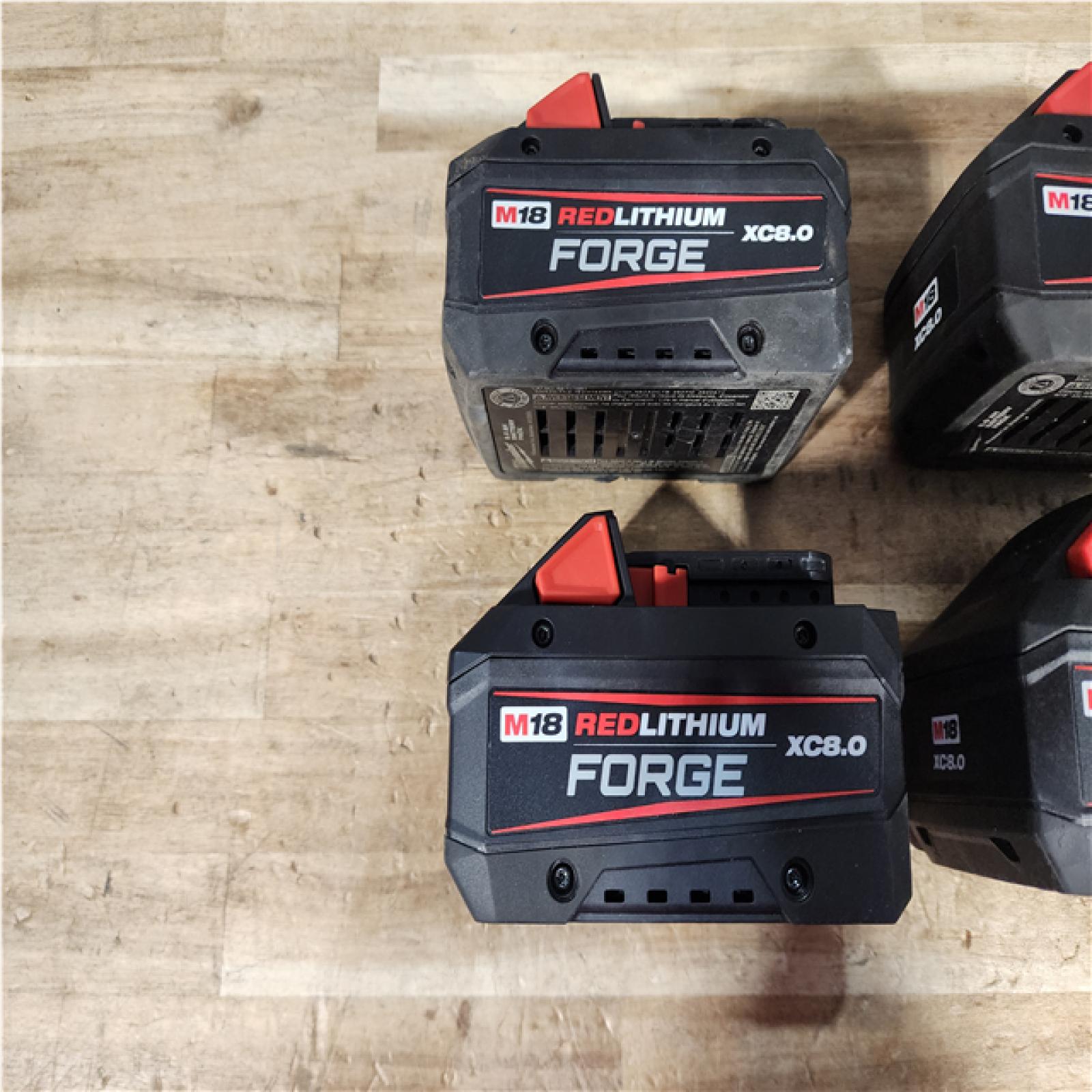 HOUSTON LOCATION - AS - IS MILWAUKEE BATTERY PACK QTY - 4