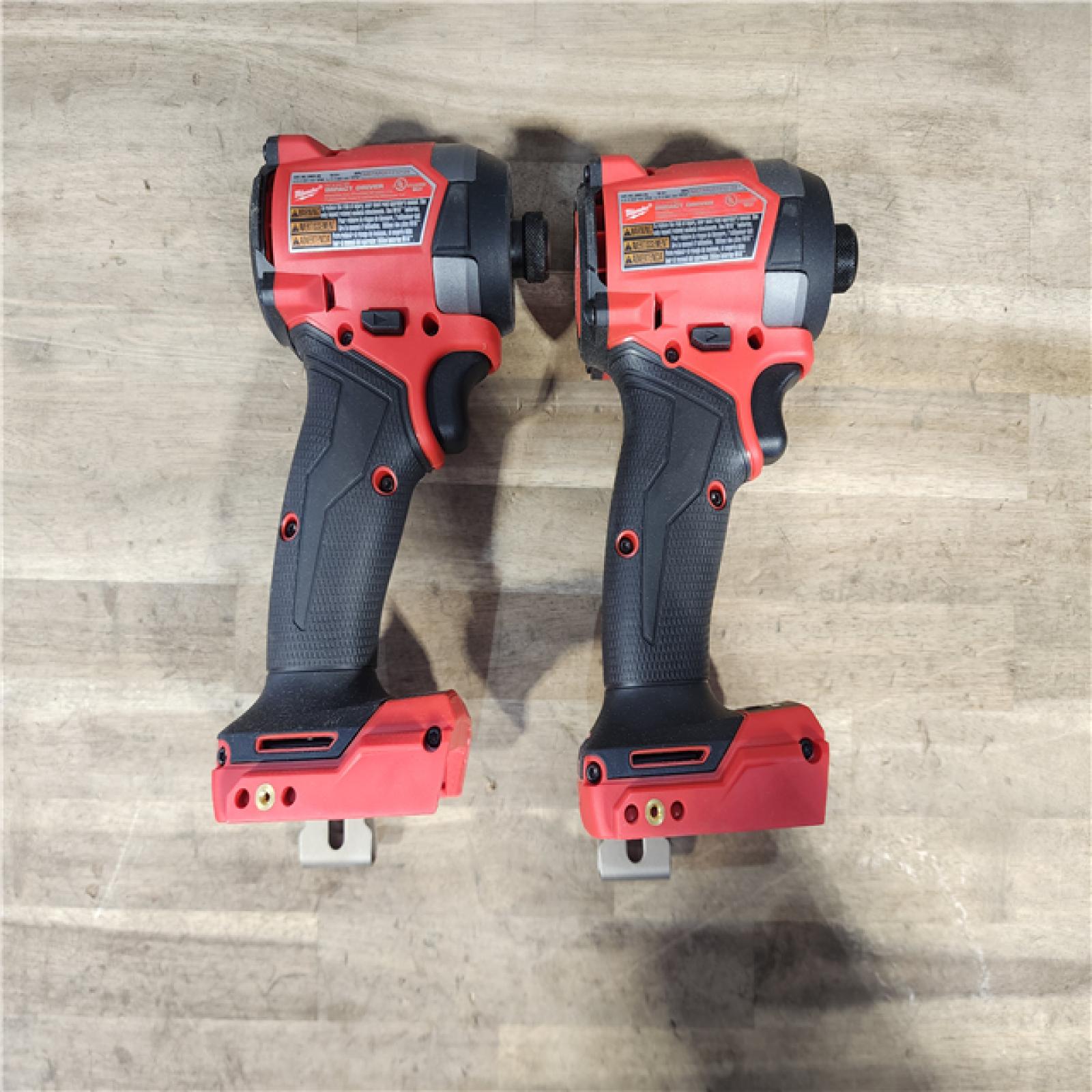 HOUSTON LOCATION - AS-IS (2) Milwaukee 2953-20 18V Lithium-Ion Brushless Cordless 1/4 Hex Impact Driver (Tool-Only)