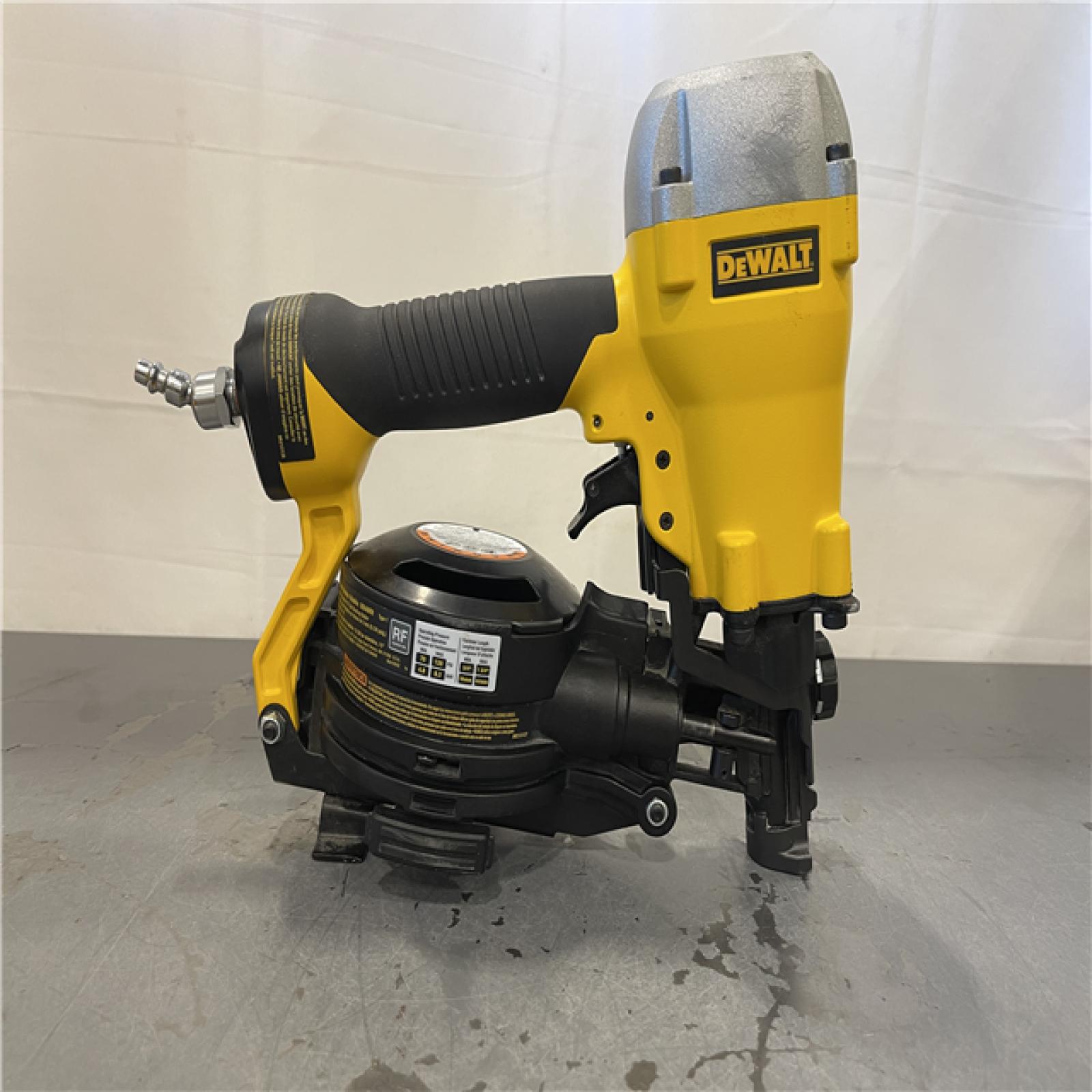 AS-IS - DeWalt 1-3/4 in. 15 Degree Pneumatic Coil Roofing Nailer