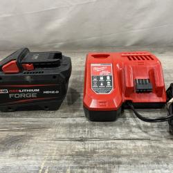 AS-IS Milwaukee 18-Volt Lithium-Ion REDLITHIUM FORGE Starter Kit with 12.0Ah Battery and Rapid Charger