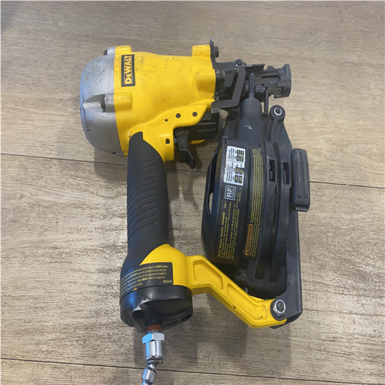 AS-IS DEWALT 1-3/4 in. 15 Degree Pneumatic Coil Roofing Nailer