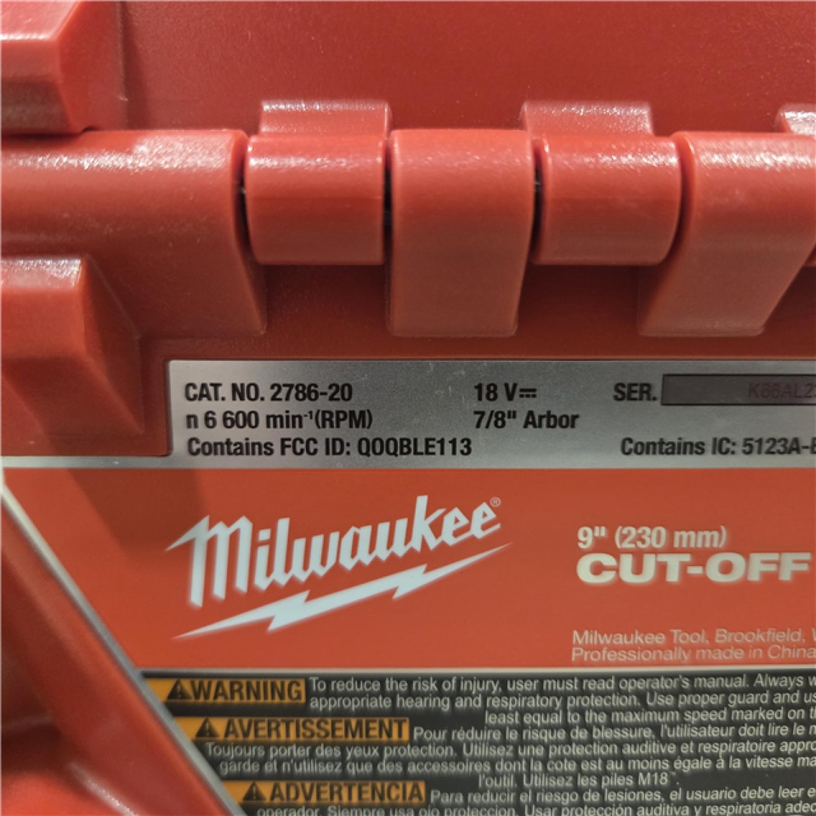 AS-IS Milwaukee M18 FUEL 9 Cut-Off Saw with ONE-KEY (TOOL ONLY)