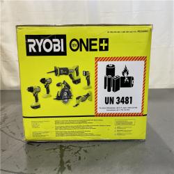 NEW! - RYOBI ONE+ 18V Cordless 6-Tool Combo Kit with 1.5 Ah Battery  4.0 Ah Battery  and Charger
