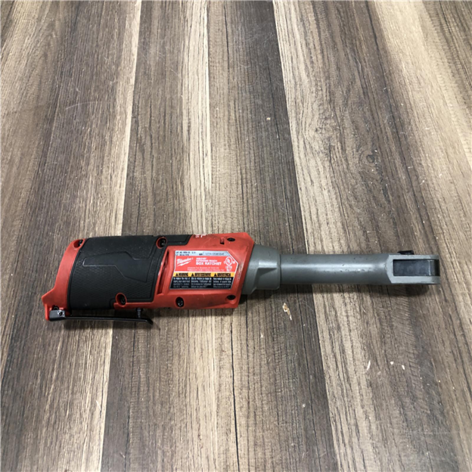 AS-IS Milwaukee FUEL INSIDER 12V Lithium-Ion Brushless Cordless 1/4 in. - 3/8 in. Extended Reach Box Ratchet (Tool-Only)