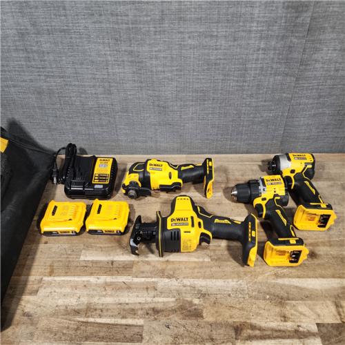 HOUSTON LOCATION - AS-IS DEWALT 4 TOOL COMBO KIT W/ (2) BATTERY & CHARGER