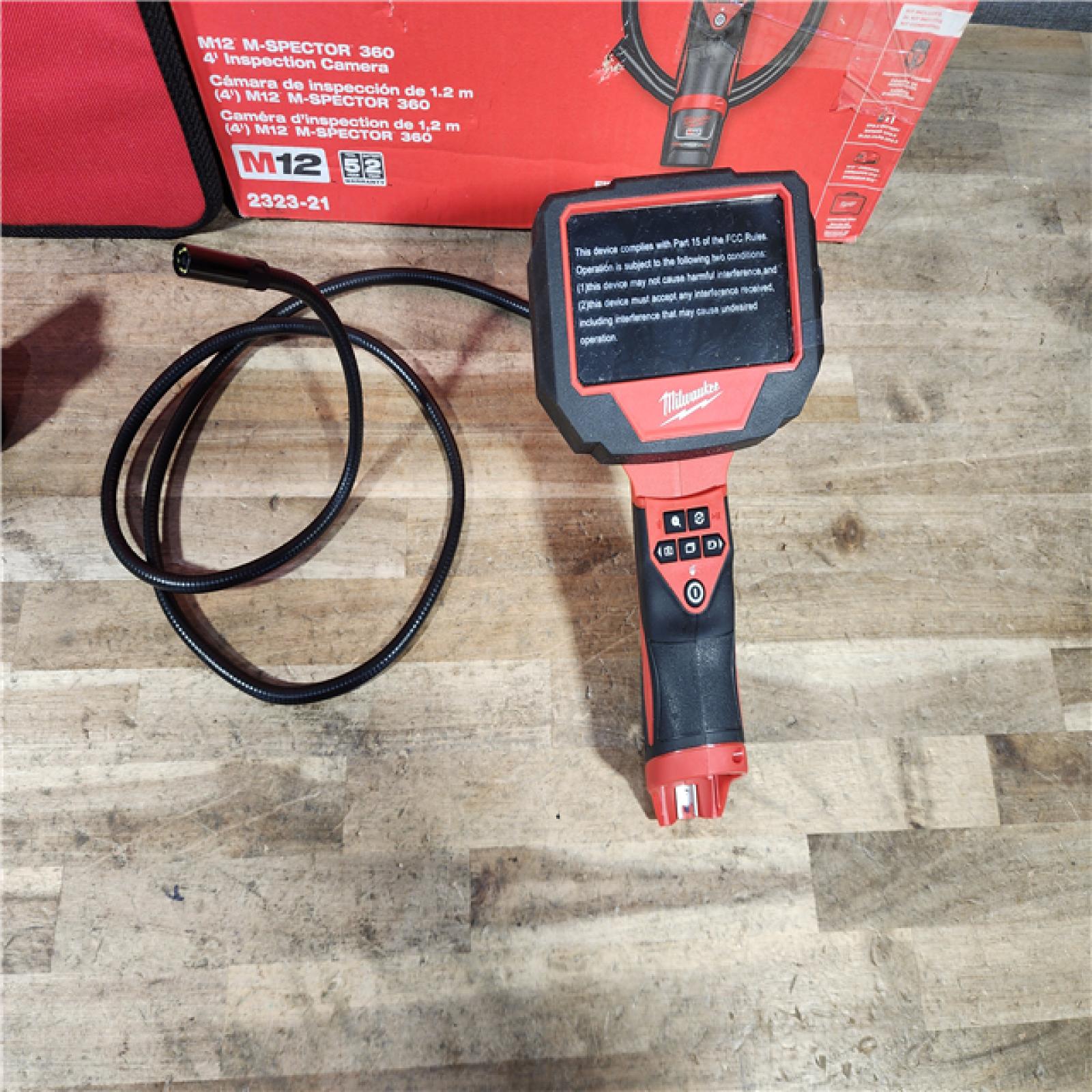 HOUSTON LOCATION - AS-IS MILWAUKEE M12 12V Lithium-Ion Cordless M-SPECTOR 360-Degree 4 Ft. Inspection Camera Kit