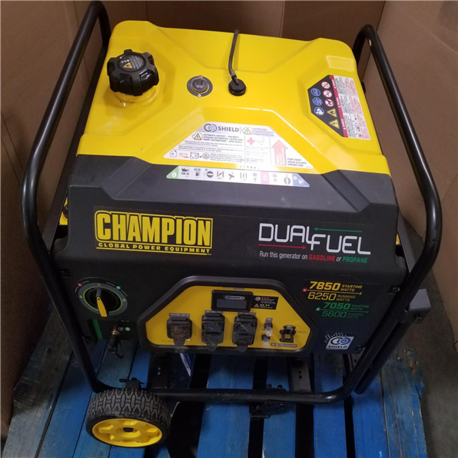 CALIFORNIA AS-IS CHAMPION DUAL FUEL PORTABLE GENERATOR