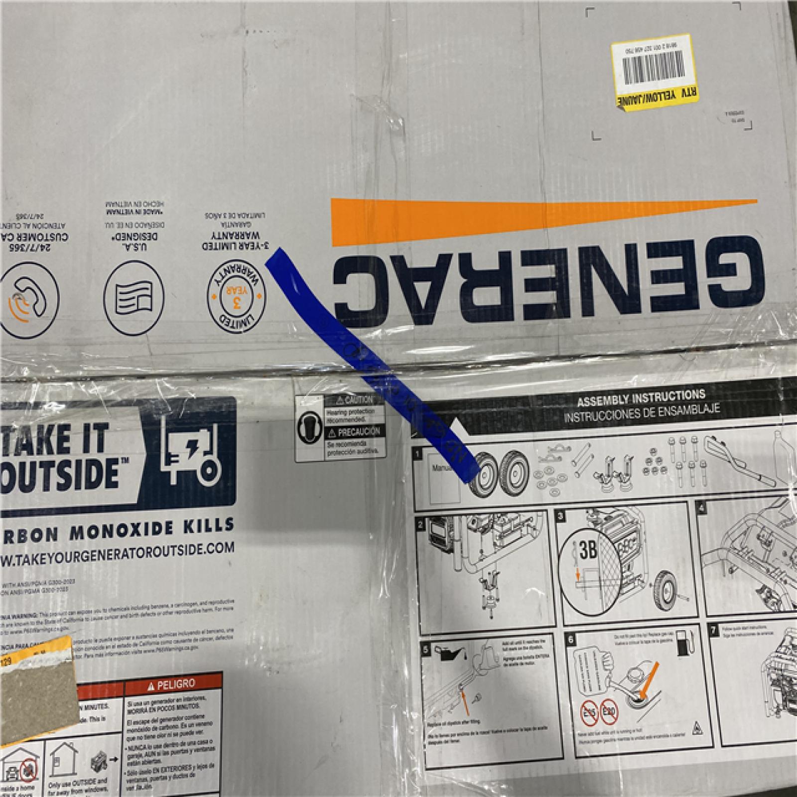 Dallas Location - As-Is Generac 6875 / 5500-Watt Gasoline Portable Generator