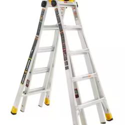 DALLAS LOCATION- NEW! GORILLA 22 ft. Reach MPXA Aluminum Multi-Position Ladder with Project Bucket  300 lbs. Load Capacity