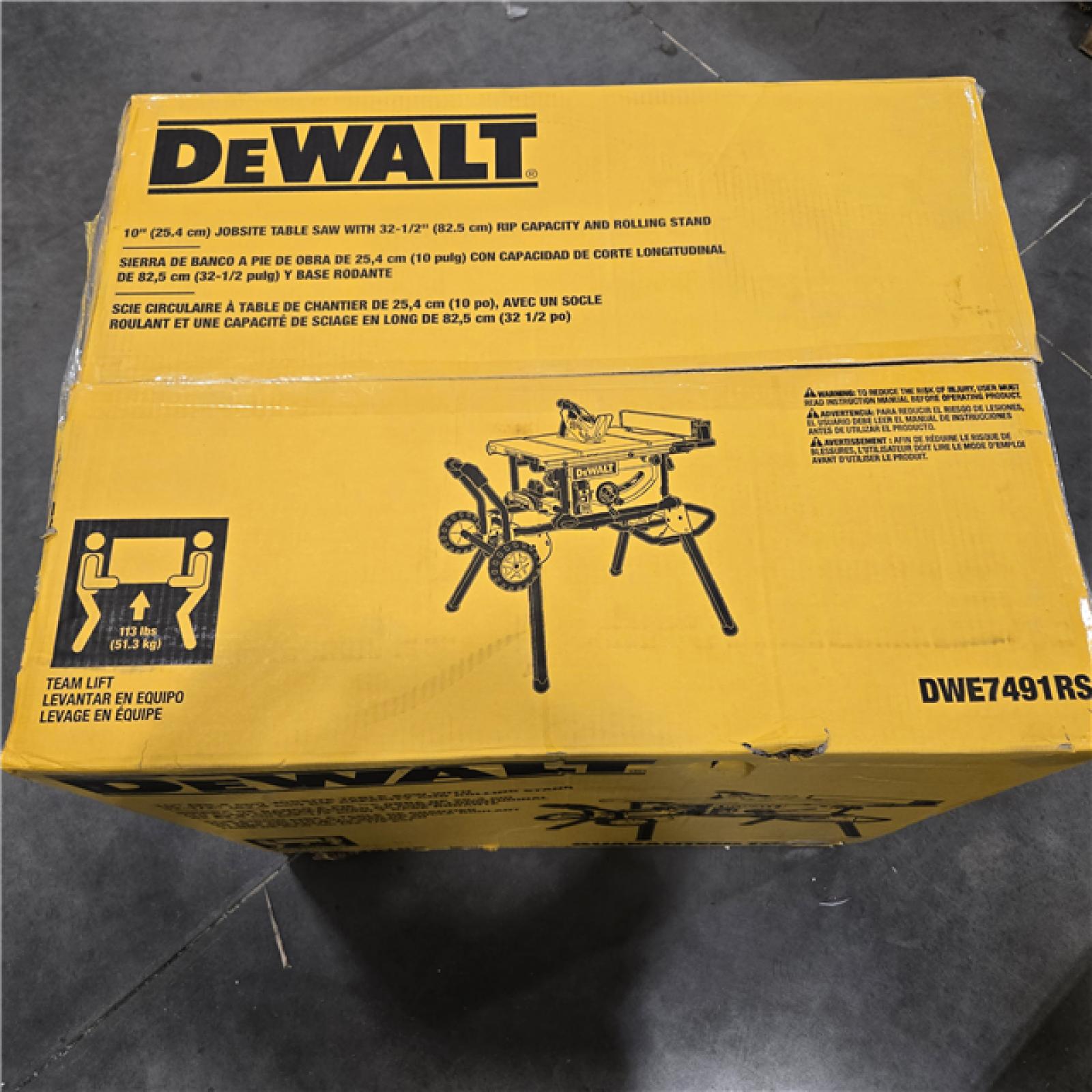 NEW DEWALT 10 in. 15 Amp 120V Site-Pro Compact Jobsite Table Saw