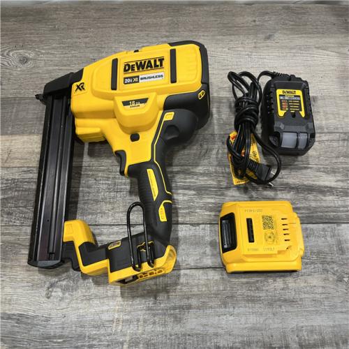AS-IS DEWALT 20V MAX XR Lithium-Ion Cordless 18-Gauge Narrow Crown Stapler Kit