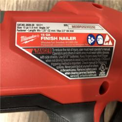 AS-IS Milwaukee FUEL 18-Volt Lithium-Ion Brushless Cordless Gen II 15-Gauge Angled Finish Nailer (Tool-Only)