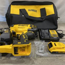 AS-IS DEWALT 20V MAX Lithium-Ion 15-Degree Electric Cordless Roofing Nailer Kit