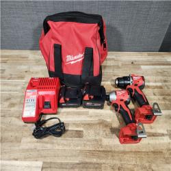 HOUSTON LOCATION - AS - IS Milwaukee 2 Tool Combo Kit W/ (2) Battery & Charger