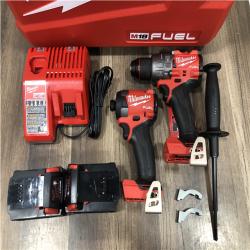 AS-IS Milwaukee FUEL 18V Lithium-Ion Brushless Cordless Hammer Drill and Impact Driver Combo Kit