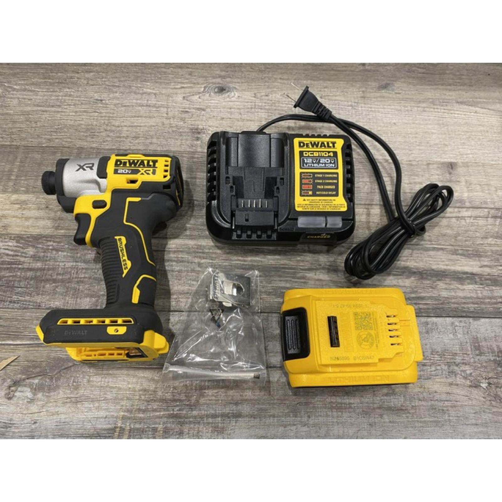 AS-IS DEWALT 20-Volt Maximum XR Lithium-Ion Cordless Brushless 1/4 in. 3-Speed Impact Driver Kit