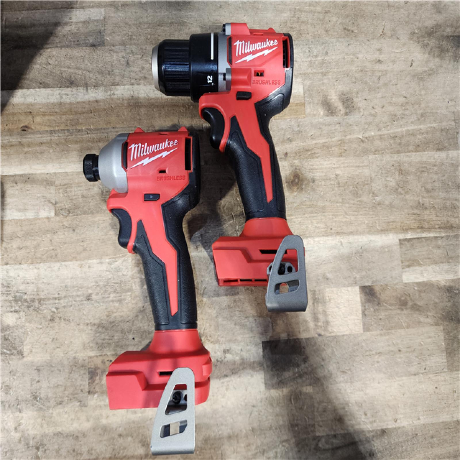 HOUSTON LOCATION - AS-IS Milwaukee M18 18V Lithium-Ion Brushless Cordless Compact Drill/Impact Combo Kit