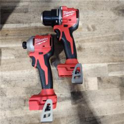 HOUSTON LOCATION - AS-IS Milwaukee M18 18V Lithium-Ion Brushless Cordless Compact Drill/Impact Combo Kit