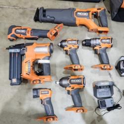 HOUSTON LOCATION - AS-IS RIGID18V Brushless 9-Tool Combo Kit with 6.0 Ah and 2.0 Ah MAX Output Batteries and Charger