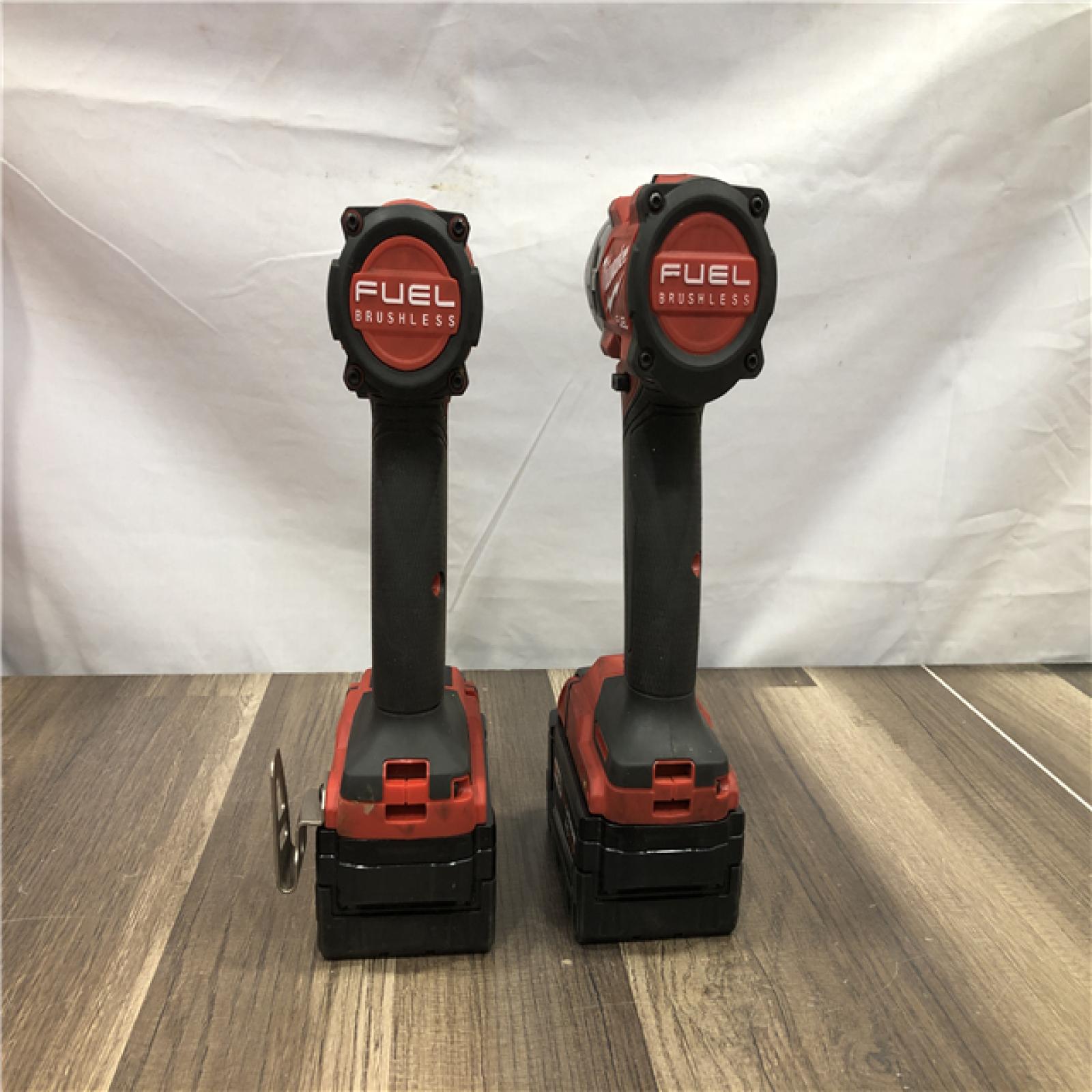 AS-IS Milwaukee  FUEL 18V Lithium-Ion Brushless Cordless Hammer Drill and Impact Driver Combo Kit