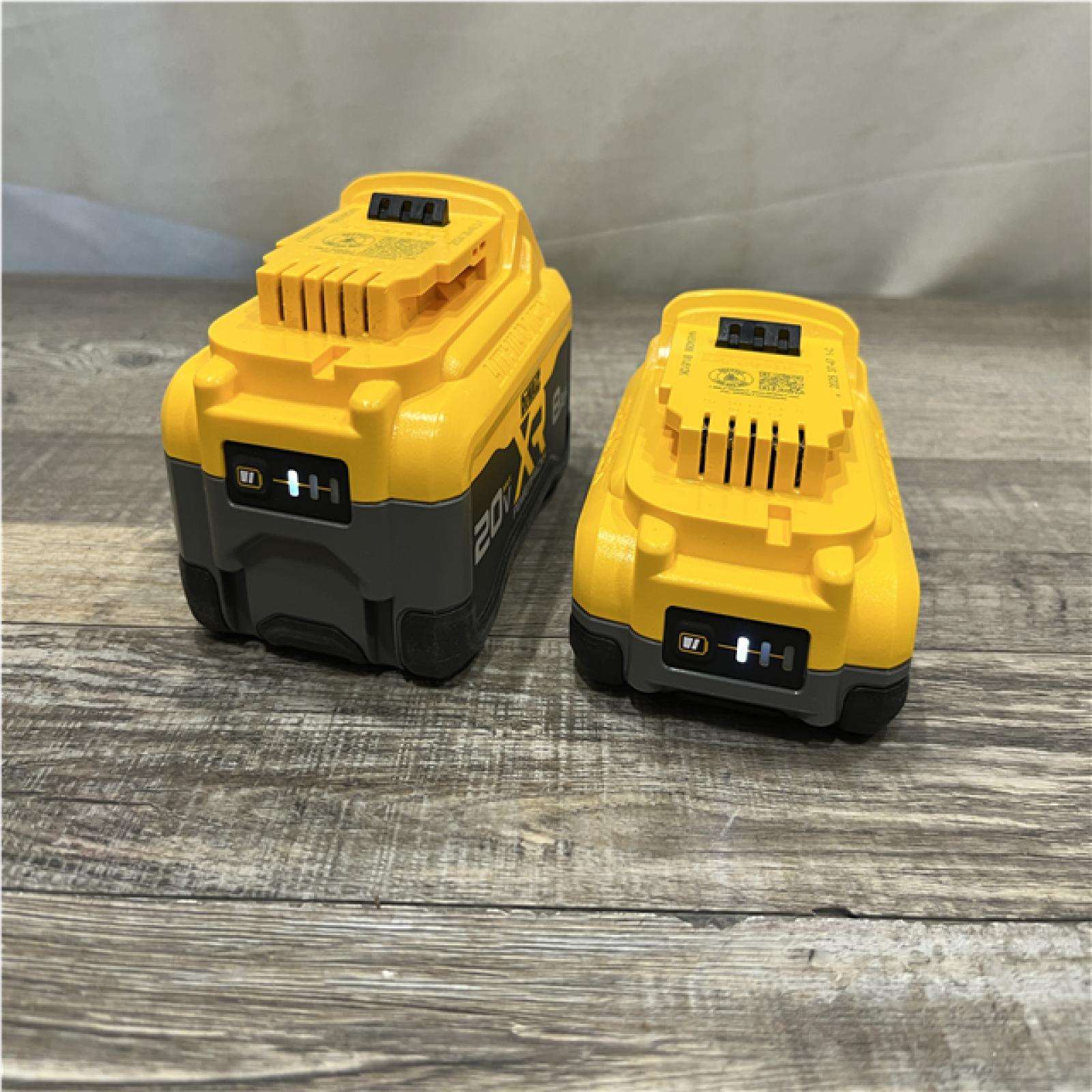 AS-IS DEWALT 20V XR Lithium-Ion Starter Pack with 8.0 Ah and 4.0 Ah Battery Packs and Charger
