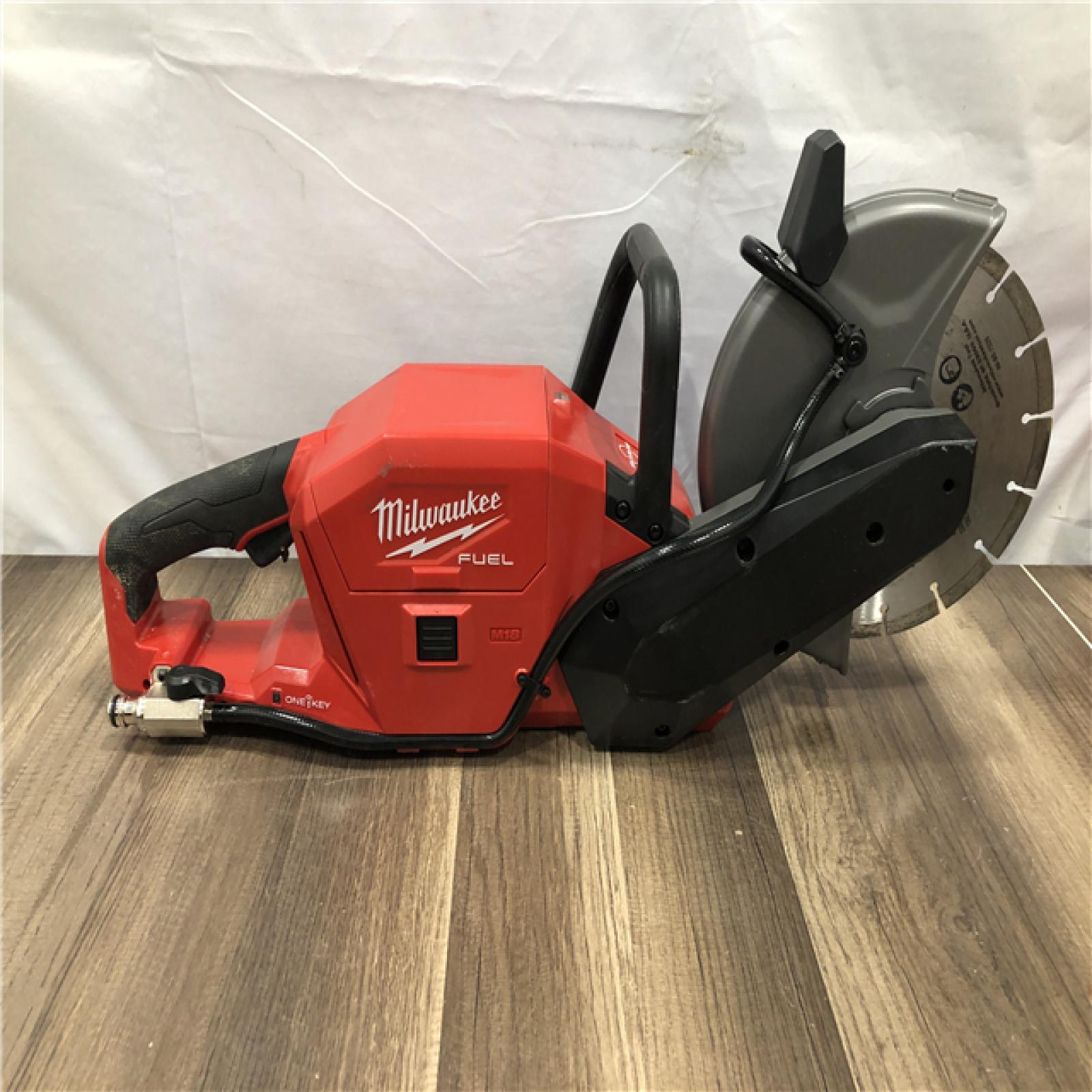 AS-IS Milwaukee FUEL ONE-KEY 18V Lithium-Ion Brushless Cordless 9 in. Cut Off Saw (Tool-Only)