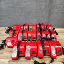 HOUSTON LOCATION - AS-IS MILWAUKEE BATTERY CHARGER PACK QTY - 15