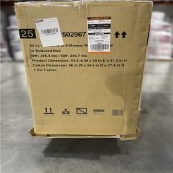 DALLAS LOCATION - Husky Heavy-Duty 52 in. W x 20 in. D 9-Drawer Rolling Tool Cabinet in Textured Red