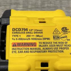 AS-IS DEWALT Atomic 20V Lithium-Ion Cordless Compact 1/2 in. Drill/Driver Kit