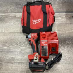 AS-IS Milwaukee 18-Volt Lithium-Ion Compact Brushless Cordless 1/4 in. Impact Driver Kit