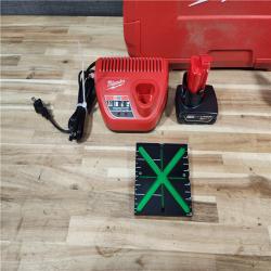 HOUSTON LOCATION - AS-IS Milwaukee  12-Volt Lithium-Ion Cordless Green 250 ft. 3-Plane Laser Level Kit