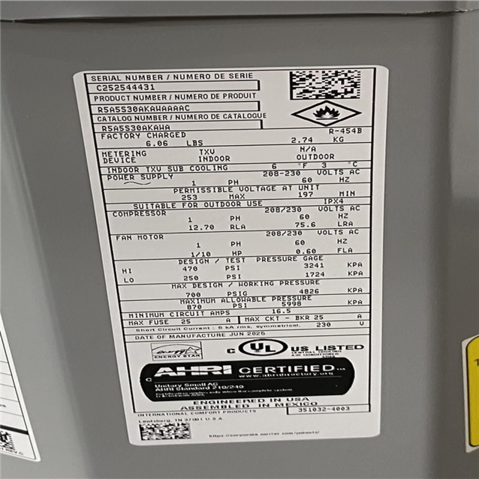 Houston Location AS IS AC Condenser