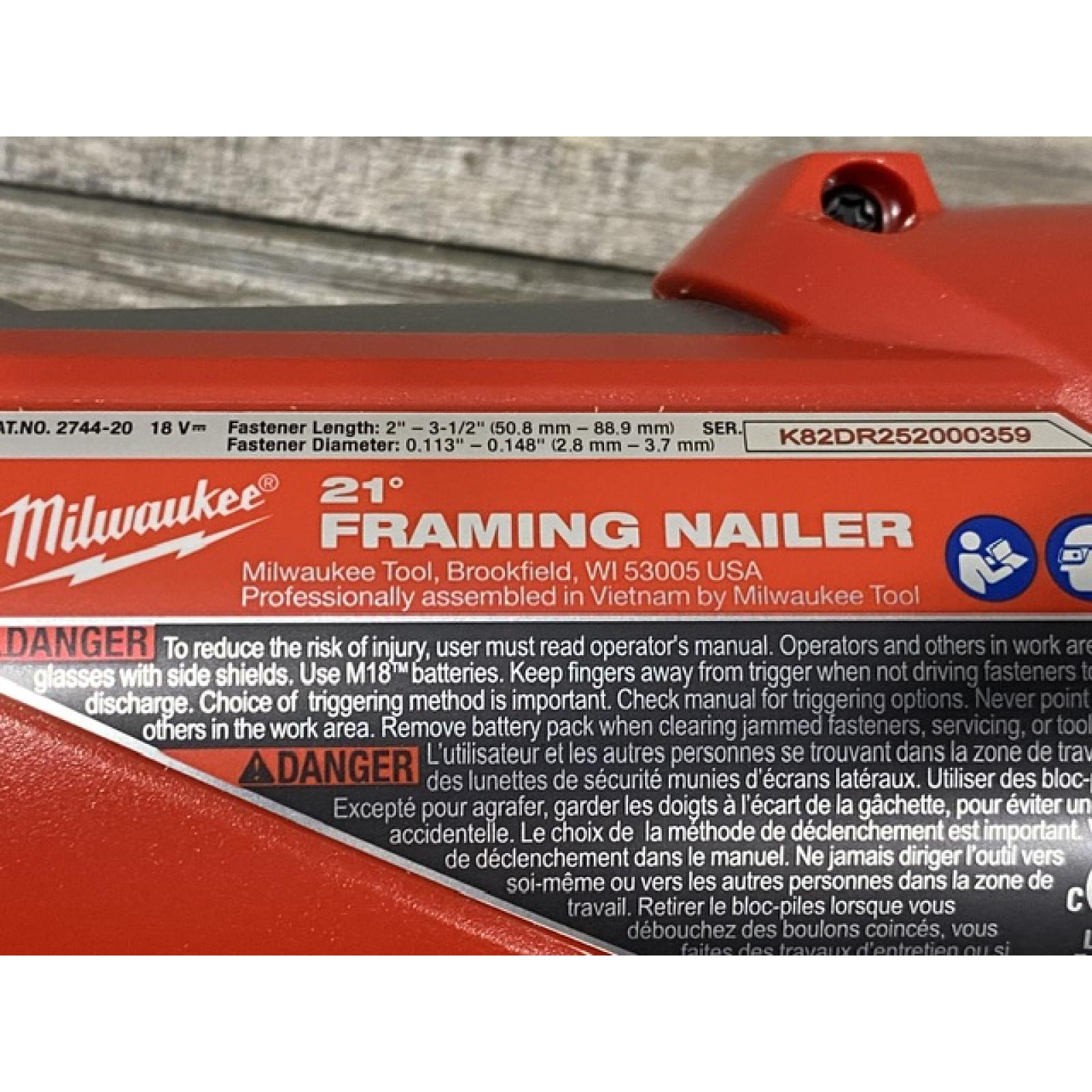 AS-IS Milwaukee FUEL 3-1/2 in. 18-Volt 21-Degree Lithium-Ion Brushless Cordless Framing Nailer (Tool-Only)