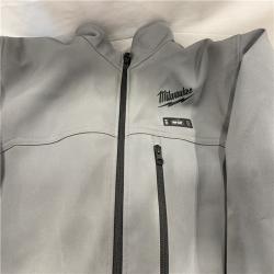 AS-IS Milwaukee Men's X-Large 12-Volt Lithium-Ion Cordless Tough Shell Gray Heated Jacket Kit